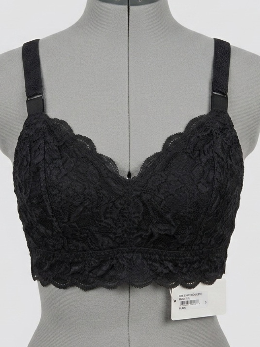 CuRVy SMALL Cosabella NSN Curvy Bralette Hook & Eye Closure - Black, Size Small
